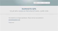 Desktop Screenshot of namastespaprovincetown.com