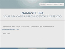 Tablet Screenshot of namastespaprovincetown.com